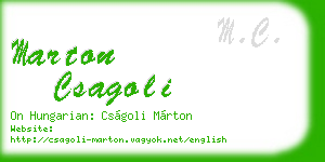marton csagoli business card